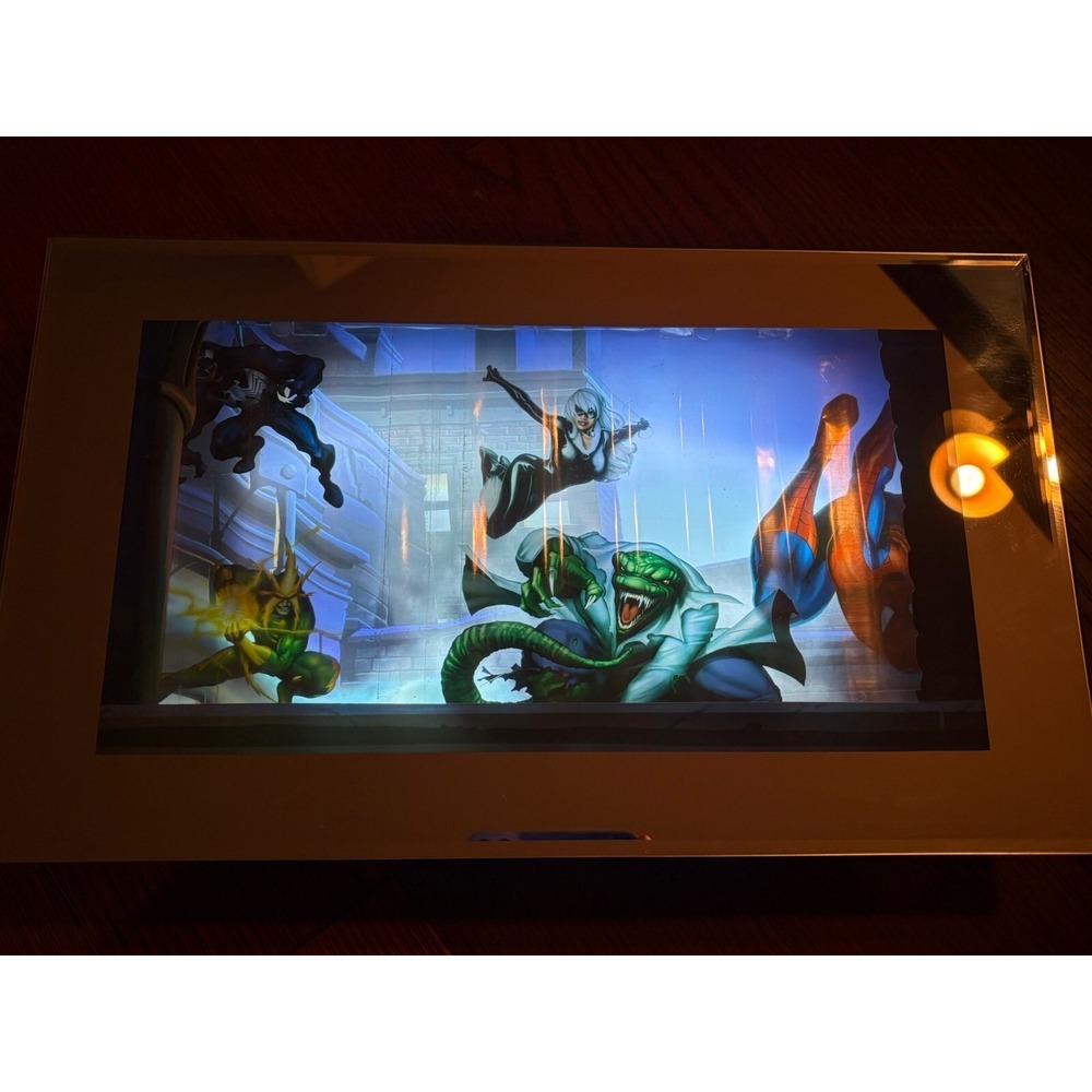 Rare Marvel Wall Hanging Spider-Man Black Cat Lighted Moving Tested Works Read